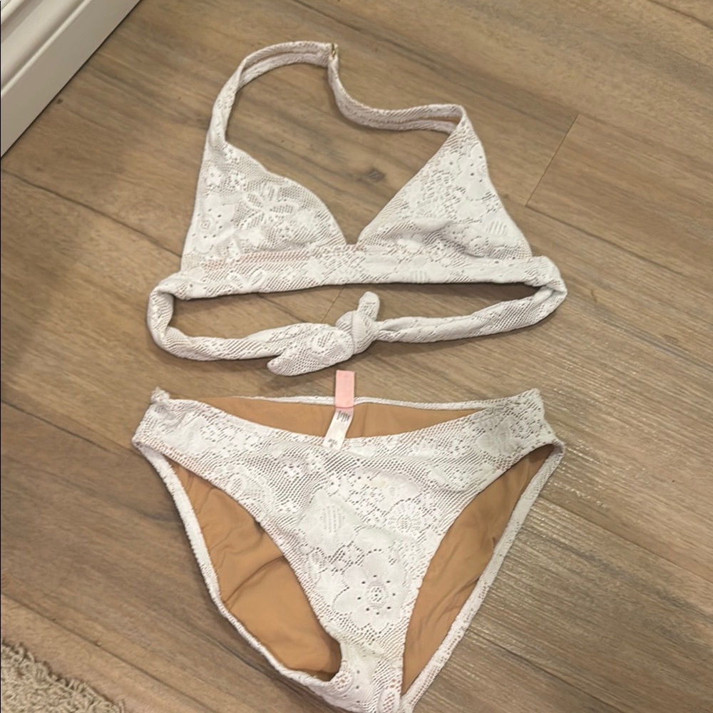 Victoria's Secret White Lace Bikini
